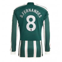 Camiseta Manchester United Bruno Fernandes #8 Visitante Equipación 2023-24 manga larga